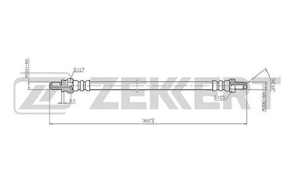 Zekkert BS-9391 Тормозной шланг BS9391: Отличная цена - Купить в Польше на 2407.PL!