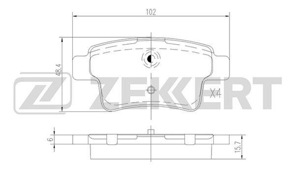 Zekkert BS-2824 Brake Pad Set, disc brake BS2824: Buy near me in Poland at 2407.PL - Good price!