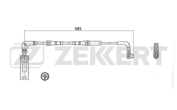 Zekkert BS-8047 Warning Contact, brake pad wear BS8047: Buy near me in Poland at 2407.PL - Good price!