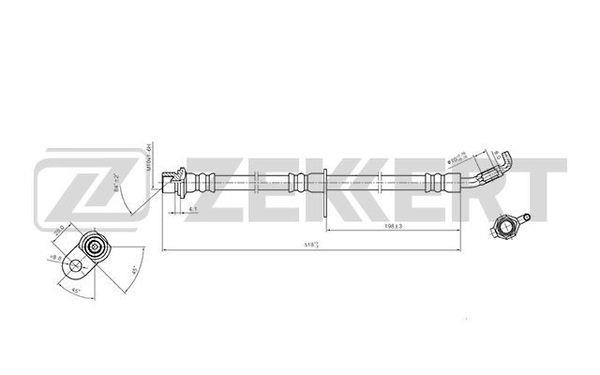 Zekkert BS-9418 Гальмівний шланг BS9418: Приваблива ціна - Купити у Польщі на 2407.PL!