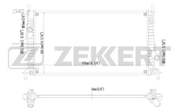 Zekkert MK-1128 Радіатор охолодження двигуна MK1128: Приваблива ціна - Купити у Польщі на 2407.PL!