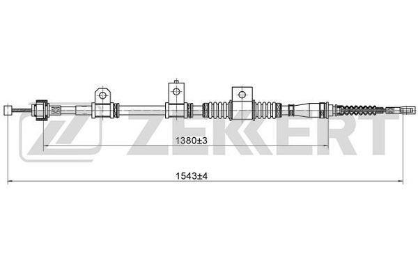 Zekkert BZ-1035 Тросик, cтояночный тормоз BZ1035: Отличная цена - Купить в Польше на 2407.PL!