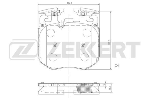 Zekkert BS-1531 Front disc brake pads, set BS1531: Buy near me in Poland at 2407.PL - Good price!