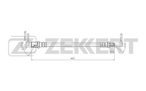 Zekkert BS-9419 Тормозной шланг BS9419: Отличная цена - Купить в Польше на 2407.PL!