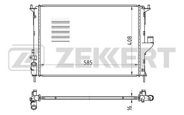 Zekkert MK-1051 Радіатор охолодження двигуна MK1051: Купити у Польщі - Добра ціна на 2407.PL!