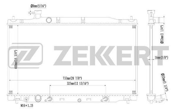 Zekkert MK-1236 Radiator, engine cooling MK1236: Buy near me in Poland at 2407.PL - Good price!