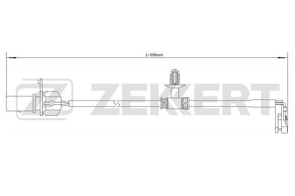 Zekkert BS-8096 Warning contact, brake pad wear BS8096: Buy near me in Poland at 2407.PL - Good price!