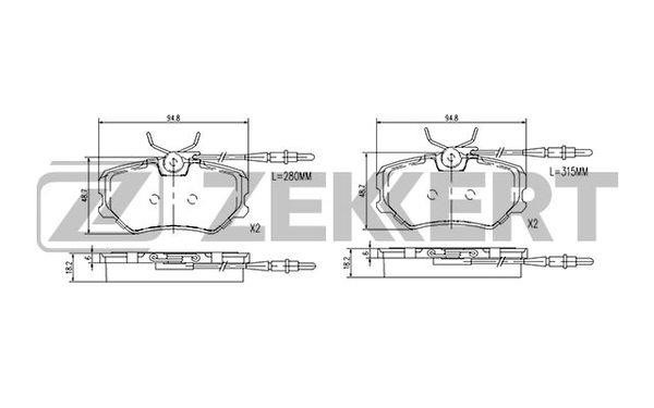 Zekkert BS-2859 Тормозные колодки дисковые, комплект BS2859: Отличная цена - Купить в Польше на 2407.PL!