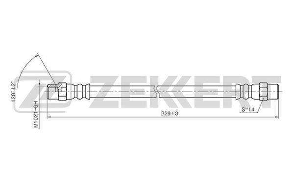 Zekkert BS-9001 Brake Hose BS9001: Buy near me in Poland at 2407.PL - Good price!
