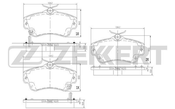 Zekkert BS-1279 Front disc brake pads, set BS1279: Buy near me in Poland at 2407.PL - Good price!