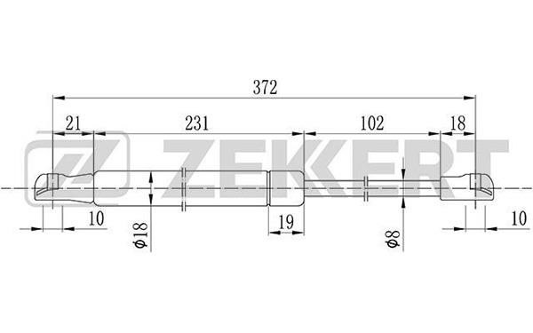 Zekkert GF-2083 Пружина газова капоту GF2083: Приваблива ціна - Купити у Польщі на 2407.PL!