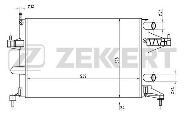 Zekkert MK1152 Radiator, engine cooling MK1152: Buy near me in Poland at 2407.PL - Good price!