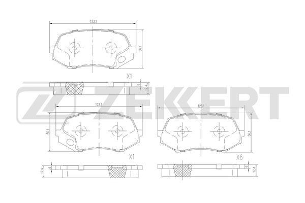 Zekkert BS-2970 Brake Pad Set, disc brake BS2970: Buy near me in Poland at 2407.PL - Good price!