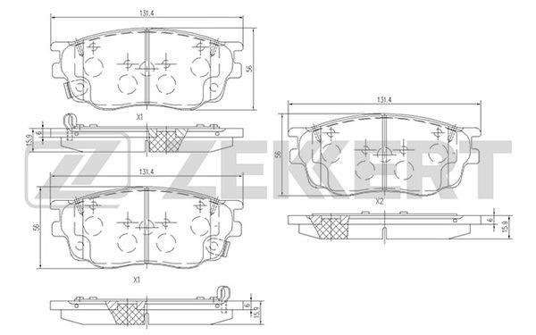 Zekkert BS-2063 Brake Pad Set, disc brake BS2063: Buy near me in Poland at 2407.PL - Good price!