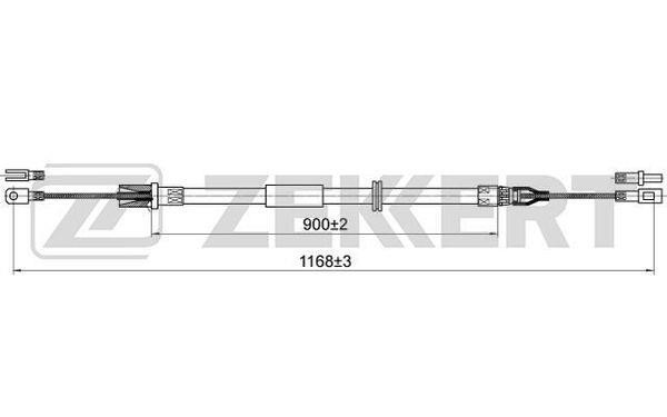 Zekkert BZ-1178 Трос, cтояночний гальмо BZ1178: Приваблива ціна - Купити у Польщі на 2407.PL!