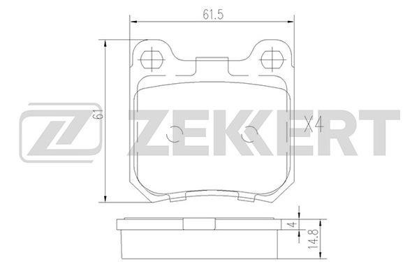 Zekkert BS-2356 Brake Pad Set, disc brake BS2356: Buy near me in Poland at 2407.PL - Good price!