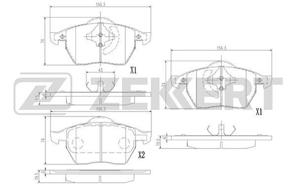 Zekkert BS-1380 Brake Pad Set, disc brake BS1380: Buy near me in Poland at 2407.PL - Good price!