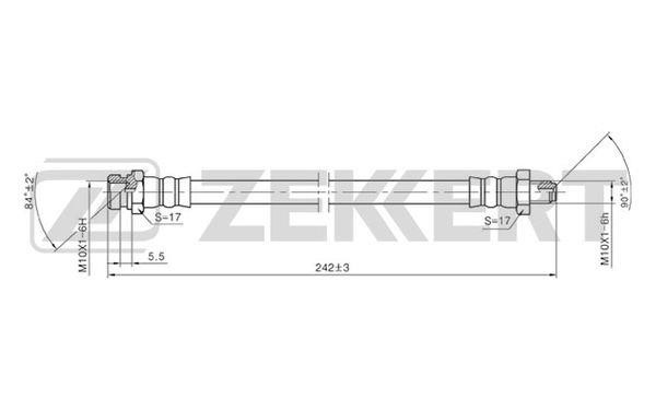 Zekkert BS-9128 Brake Hose BS9128: Buy near me in Poland at 2407.PL - Good price!