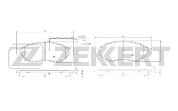 Zekkert BS-1469 Тормозные колодки дисковые, комплект BS1469: Отличная цена - Купить в Польше на 2407.PL!