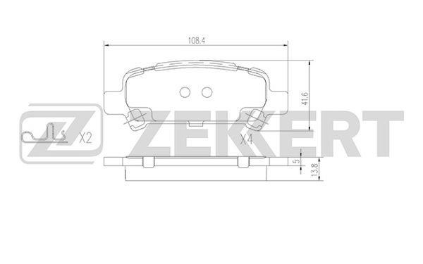 Zekkert BS-2837 Brake Pad Set, disc brake BS2837: Buy near me in Poland at 2407.PL - Good price!