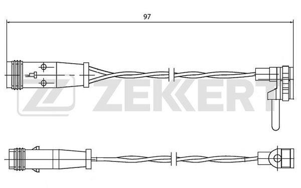 Zekkert BS-8009 Warning contact, brake pad wear BS8009: Buy near me in Poland at 2407.PL - Good price!