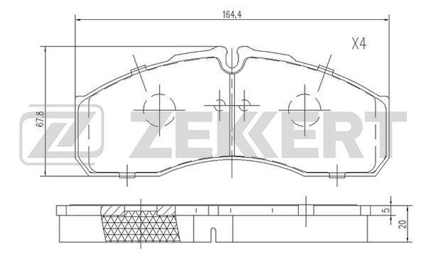 Zekkert BS-1883 Тормозные колодки дисковые, комплект BS1883: Отличная цена - Купить в Польше на 2407.PL!