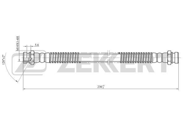 Zekkert BS-9452 Brake Hose BS9452: Buy near me in Poland at 2407.PL - Good price!