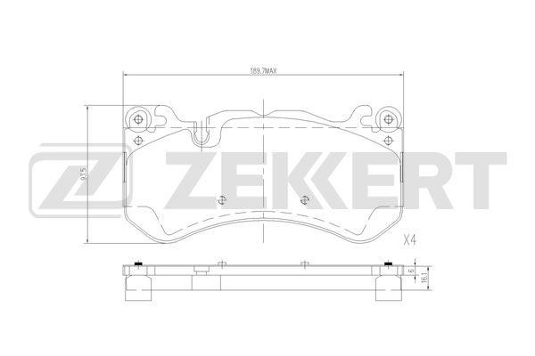 Zekkert BS-1287 Brake Pad Set, disc brake BS1287: Buy near me at 2407.PL in Poland at an Affordable price!