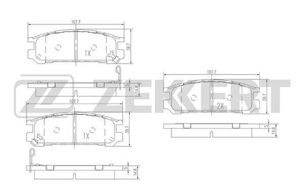 Zekkert BS-2133 Тормозные колодки дисковые задние, комплект BS2133: Отличная цена - Купить в Польше на 2407.PL!