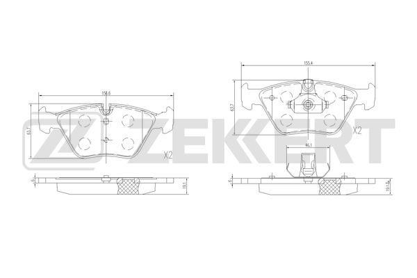 Zekkert BS-1370 Scheibenbremsbeläge, Set BS1370: Kaufen Sie zu einem guten Preis in Polen bei 2407.PL!