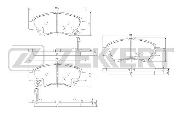 Zekkert BS-1717 Brake Pad Set, disc brake BS1717: Buy near me at 2407.PL in Poland at an Affordable price!