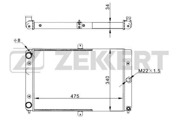 Zekkert MK-1297 Теплообменник MK1297: Отличная цена - Купить в Польше на 2407.PL!
