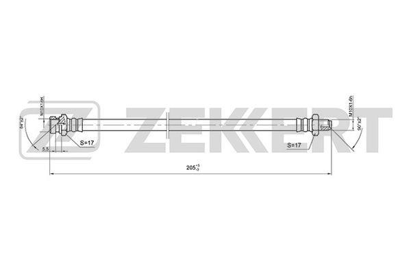 Zekkert BS-9404 Brake Hose BS9404: Buy near me in Poland at 2407.PL - Good price!