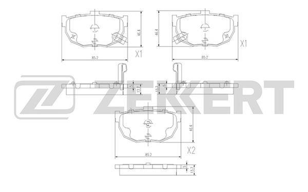 Zekkert BS-2856 Тормозные колодки дисковые задние, комплект BS2856: Отличная цена - Купить в Польше на 2407.PL!