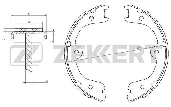 Zekkert BK-4047 Brake shoe set BK4047: Buy near me in Poland at 2407.PL - Good price!