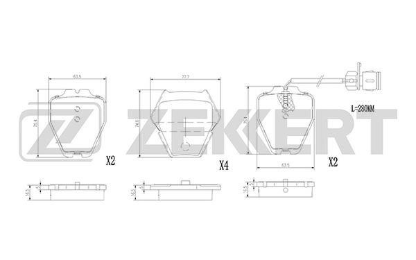 Zekkert BS-2898 Brake Pad Set, disc brake BS2898: Buy near me in Poland at 2407.PL - Good price!