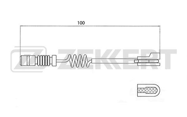 Zekkert BS-8015 Warning Contact, brake pad wear BS8015: Buy near me at 2407.PL in Poland at an Affordable price!