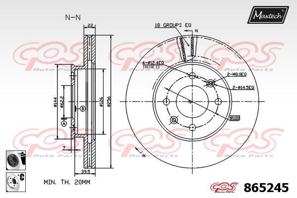 MaxTech 865245.6060 Front brake disc ventilated 8652456060: Buy near me in Poland at 2407.PL - Good price!