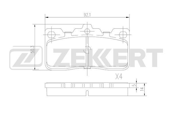 Zekkert BS-1825 Тормозные колодки дисковые задние, комплект BS1825: Отличная цена - Купить в Польше на 2407.PL!