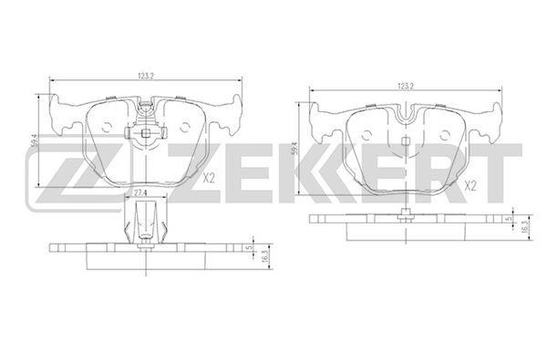 Zekkert BS-1137 Тормозные колодки дисковые, комплект BS1137: Отличная цена - Купить в Польше на 2407.PL!