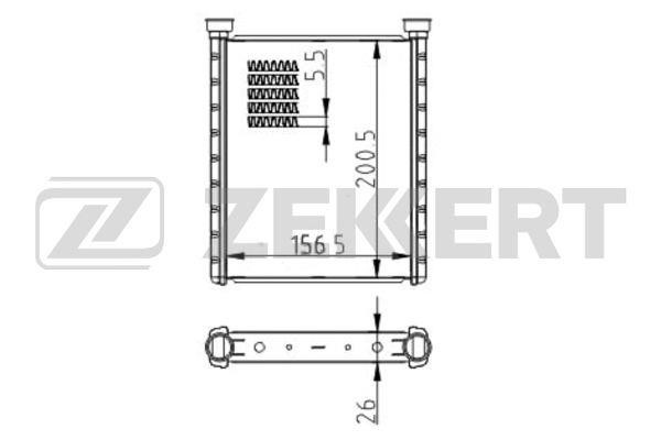 Zekkert MK-5126 Heat Exchanger, interior heating MK5126: Buy near me in Poland at 2407.PL - Good price!