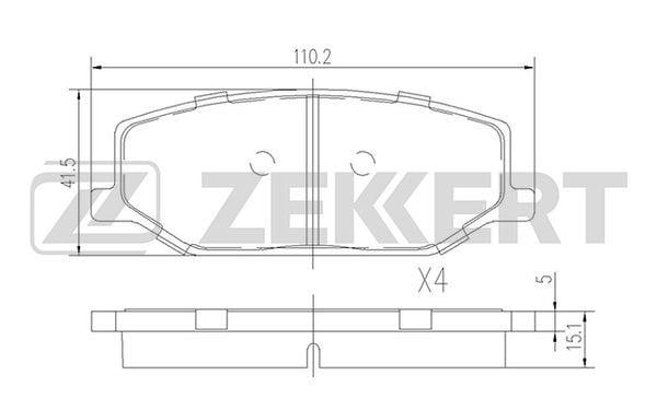 Zekkert BS-1231 Brake Pad Set, disc brake BS1231: Buy near me in Poland at 2407.PL - Good price!