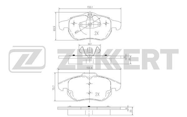 Zekkert BS-2829 Brake Pad Set, disc brake BS2829: Buy near me in Poland at 2407.PL - Good price!