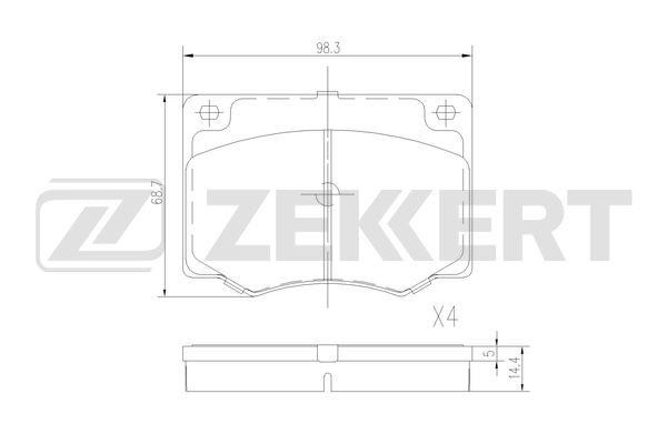 Zekkert BS-3043 Brake Pad Set, disc brake BS3043: Buy near me in Poland at 2407.PL - Good price!