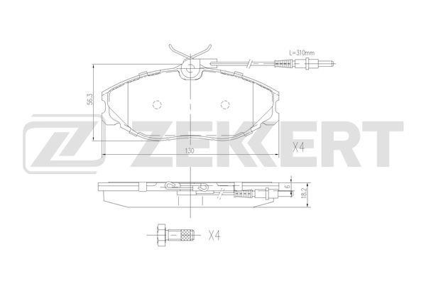 Zekkert BS-2879 Brake Pad Set, disc brake BS2879: Buy near me in Poland at 2407.PL - Good price!