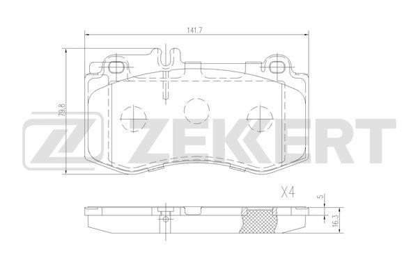 Zekkert BS-1317 Brake Pad Set, disc brake BS1317: Buy near me in Poland at 2407.PL - Good price!
