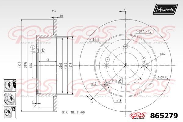 MaxTech 865279.6980 Bremsscheibe 8652796980: Kaufen Sie zu einem guten Preis in Polen bei 2407.PL!