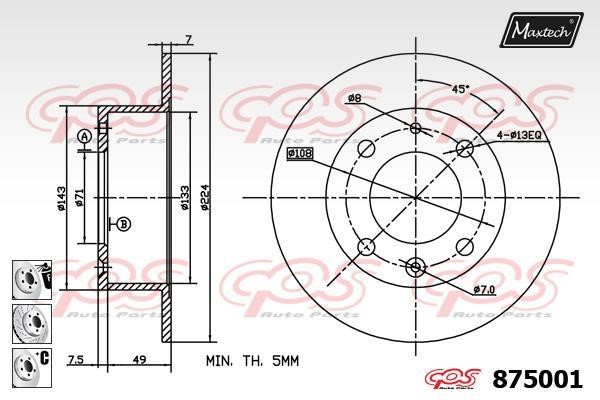 MaxTech 875001.6980 Tarcza hamulcowa 8750016980: Dobra cena w Polsce na 2407.PL - Kup Teraz!