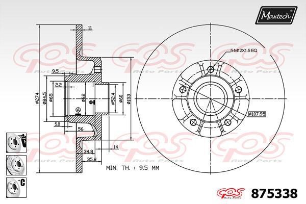 MaxTech 875338.6985 Bremsscheibe 8753386985: Kaufen Sie zu einem guten Preis in Polen bei 2407.PL!