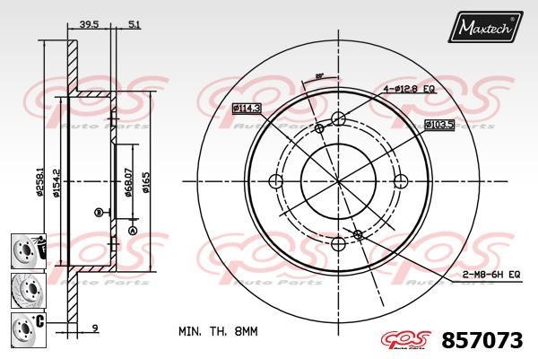 MaxTech 857073.6880 Tarcza hamulcowa 8570736880: Dobra cena w Polsce na 2407.PL - Kup Teraz!